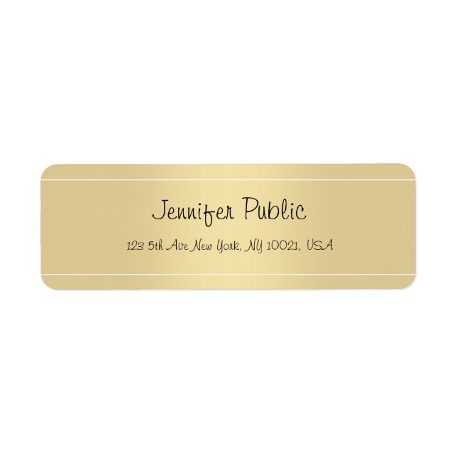 Modern Elegant Calligraphy Script Gold Template (Front)