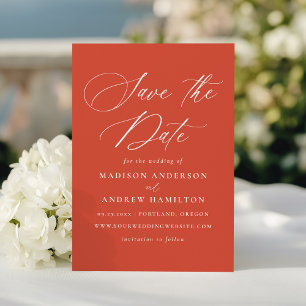 Modern Elegant Calligraphy Verona Sunset Wedding Save The Date