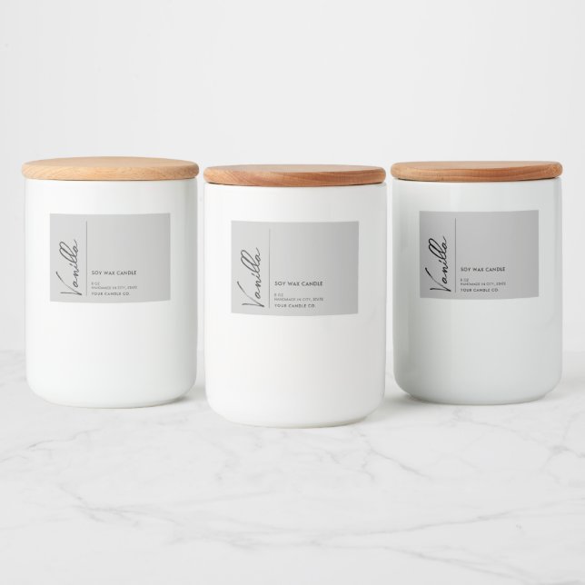 Modern Elegant Candle Label (Bottles)