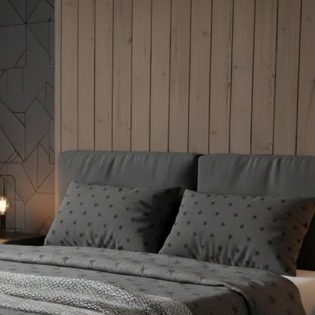 Modern Elegant Chic Black Star Pattern  Pillowcase (Creator Uploaded)