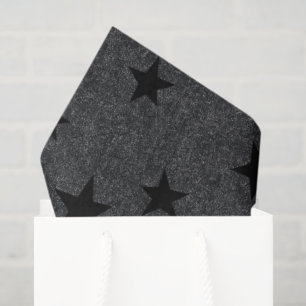 Modern Elegant Chic Black Star Pattern Tissue Paper