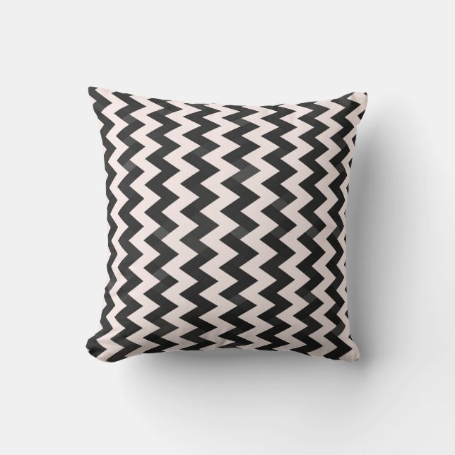 Modern Elegant Chic Chevron Zigzag Pattern Throw Pillow (Front)