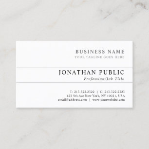 Modern Elegant Chic Clean Plain Corporate Trending Business Card