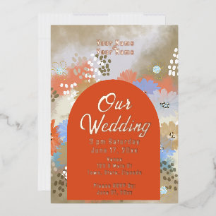 Modern Elegant Chic Foil Invitation