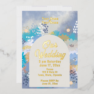 Modern Elegant Chic Foil Invitation