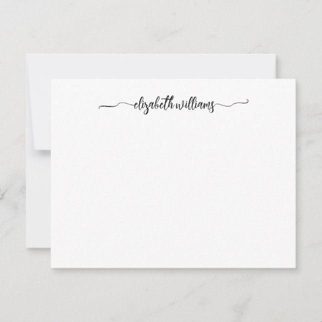 Modern Elegant Chic Script Calligraphy Card (Front)