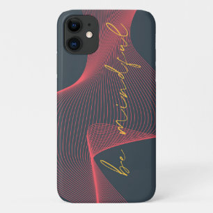 Modern, elegant, chic, urban design of Be Mindful iPhone 11 Case