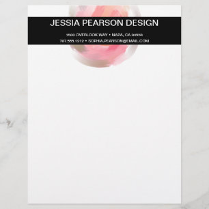 Modern Elegant Chic Watercolor Logo Letterhead