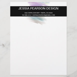 Modern Elegant Chic Watercolor Logo Letterhead