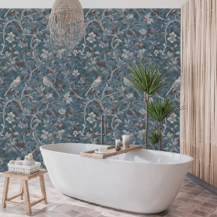 Modern Elegant Chinoiserie Floral Pattern Wallpaper
