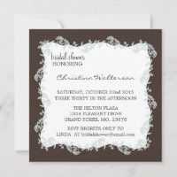 Modern Elegant Chocolate Square Bridal Shower