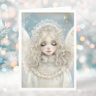 Modern Elegant Christmas Angel Sparkle Holiday Card
