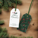 Modern Elegant Christmas Watercolor Forest Green Gift Tags<br><div class="desc">Modern Elegant Christmas Watercolor Pine Greenery Forest Green Gift tags featuring a sprig of gentle modern greenery of pine and berries. Please contact us at cedarandstring@gmail.com if you need assistance with the design or matching products.</div>