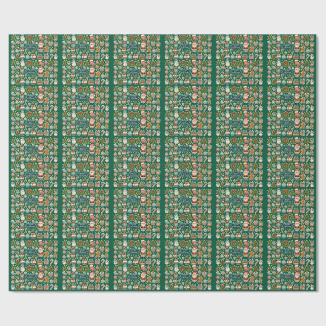 Modern elegant christmas  wrapping paper (Flat)