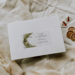 Modern Elegant Christmas Wreath Return Address Label<br><div class="desc">Send holiday greetings and messages to family and friends with these minimalist return address label with modern disign. View the collection link on this page to see all of the matching items in this beautiful design.</div>