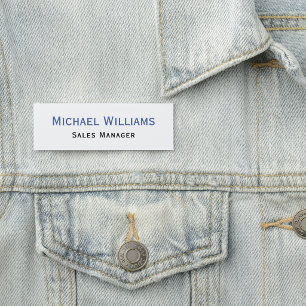 Modern Elegant Classic Business Employee Staff ID Name Tag