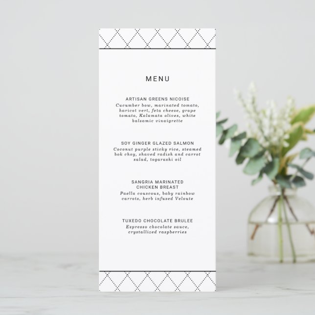 Modern Elegant Classic Minimalist Menu (Standing Front)