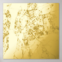 Modern Elegant Classy Gift Map of Seville, Spain