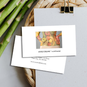 Modern Elegant Clean Body Nutritionist Dietician Business Card