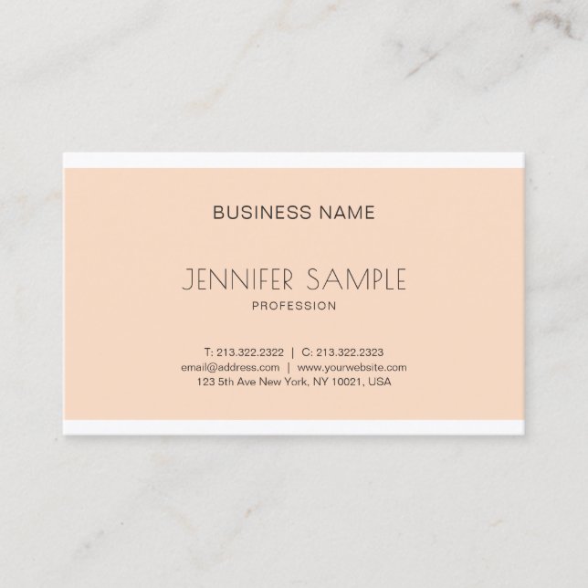 Modern Elegant Clean Graphic Design Luxury Trendy Business Card (Front)