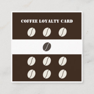 Modern Elegant Coffee Shop Beans Loyalty Card