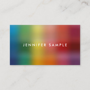 Modern Elegant Colorful Simple Template Business Card