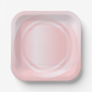 Modern Elegant Colour Pink Rose Gold Trendy Templa Paper Plate