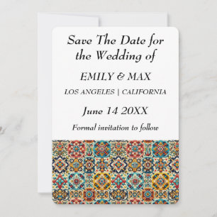 Modern Elegant Colourful Celebratory Save The Date
