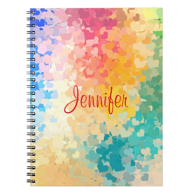 Modern Elegant Colourful Handwritten Script Notebook (Front)