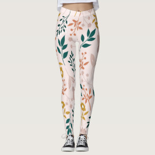Modern Elegant Colourful Stylish Floral Leggings