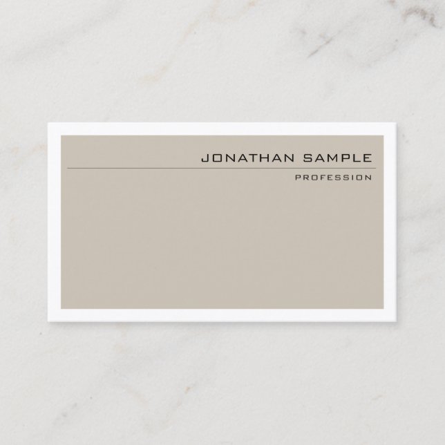 Modern Elegant Colours Minimalist Professional Business Card (Front)