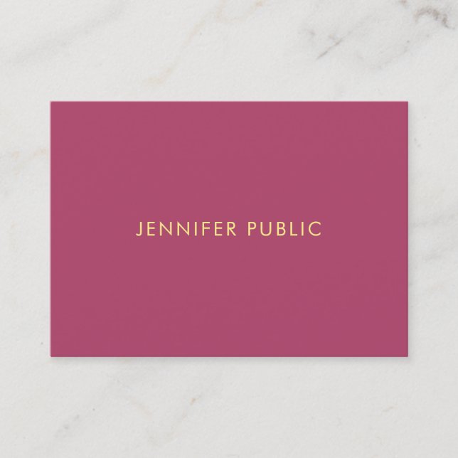 Modern Elegant Colours Premium Silk Finish Simple Business Card (Front)