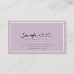 Modern Elegant Colours Professional Simple Plain Business Card