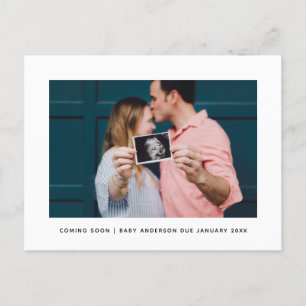 Modern Elegant Coming Soon Pregnancy Announcement