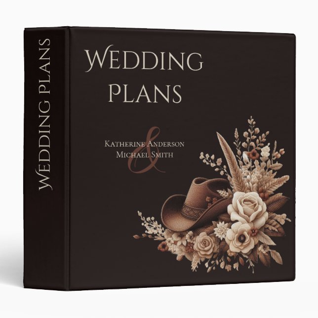 Modern Elegant Country Western- Floral Binder (Front/Spine)