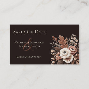 Modern Elegant Country Western- Floral Business Card