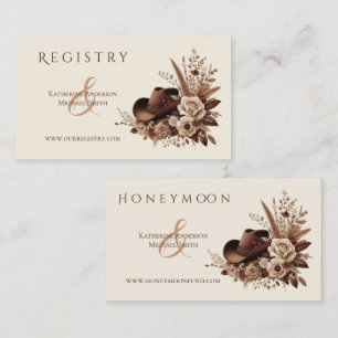 Modern Elegant Country Western- Floral Business Card