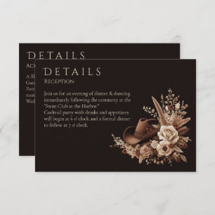 Modern Elegant Country Western- Floral Enclosure Card