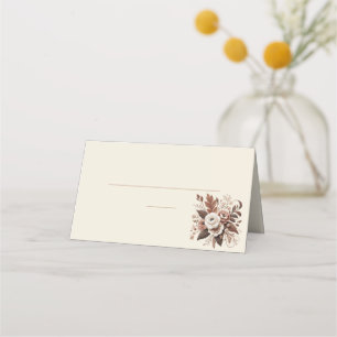 Modern Elegant Country Western- Floral Place Card