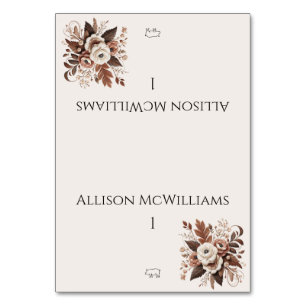 Modern Elegant Country Western- Floral-Pork icon Table Number