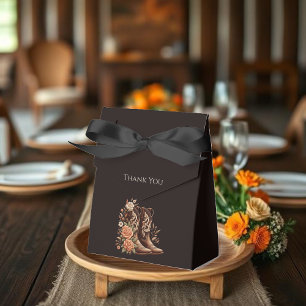 Modern Elegant Country Western- Flowers Favor Box