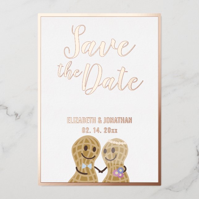 Modern Elegant Couple Photo Wedding Save The Date (Front)