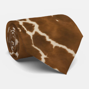 Modern Elegant Cow Faux Leather Collection Tie