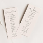 Modern Elegant Cream Wedding Program<br><div class="desc">Elegant wedding program featuring a modern black calligraphy script and ivory cream background to create a design that is perfect for weddings of all styles and seasons. Personalize the front of the modern wedding program with your names, wedding date and location, and order of the ceremony. The simple wedding program...</div>