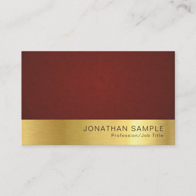 Modern Elegant Creative Gold Premium Silk Luxury Business Card (Front)