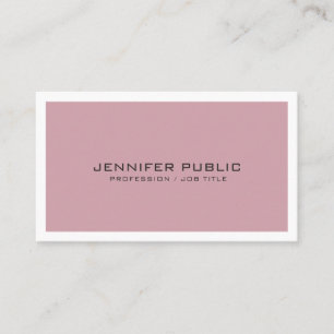 Modern Elegant Creative Trendy Rose Colour Design Business Card