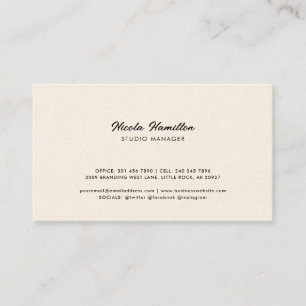 Modern Elegant Custom Business Card