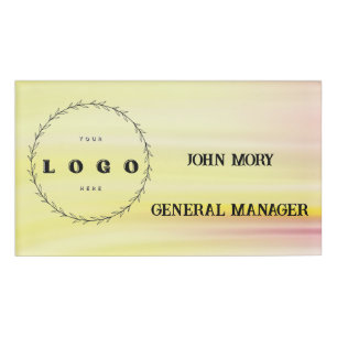 modern Elegant Custom Name Title Employee  Name Tag