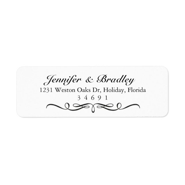 Modern Elegant Custom Return Address Labels (Front)