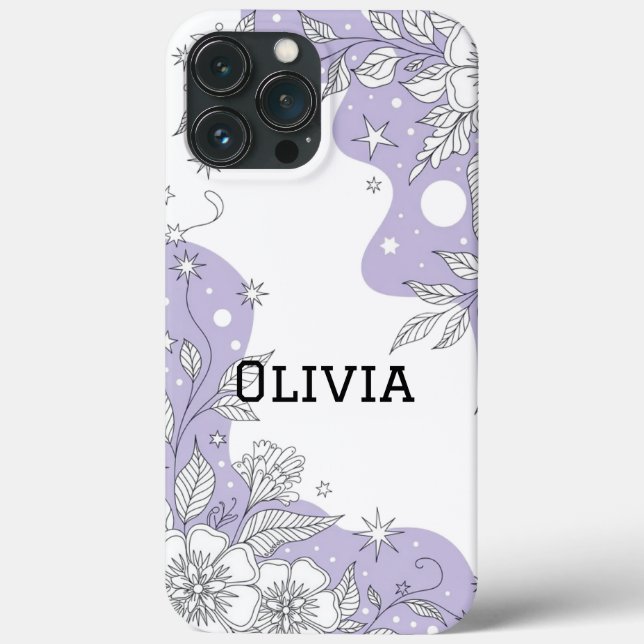 Modern elegant cute girly simple florals Case-Mate iPhone case (Back)